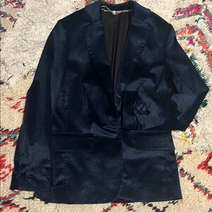 FRAME VELVET BLAZER LUXE BLUE